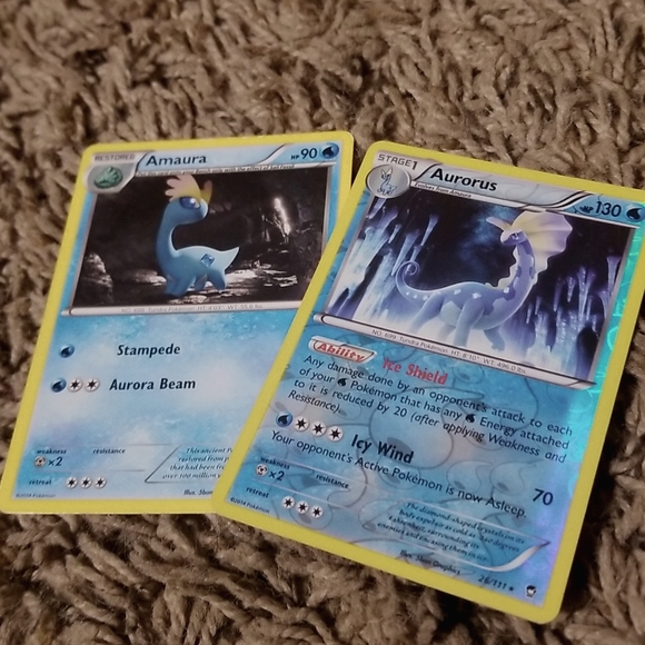 amaura pokemon card Pokemon SM Forbidden light Card: Aurorus - 28/131 - Rare Reverse Holo main image 1